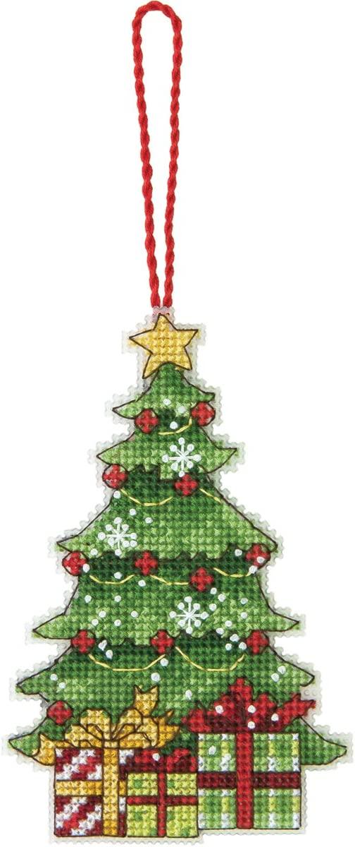 ORNAMENTO DELL'ALBERO, Kit punto croce contato, tela di plastica a 14  conteggi, dimensioni 3 x 4,75, DIMENSIONE (70-08898) – Leo Hobby