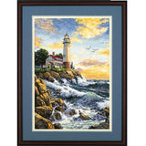 ROCKY POINT, Counted Cross Stitch Kit, 18 count ivory Aida, DIMENSIONS, Gold Collection (03895)
