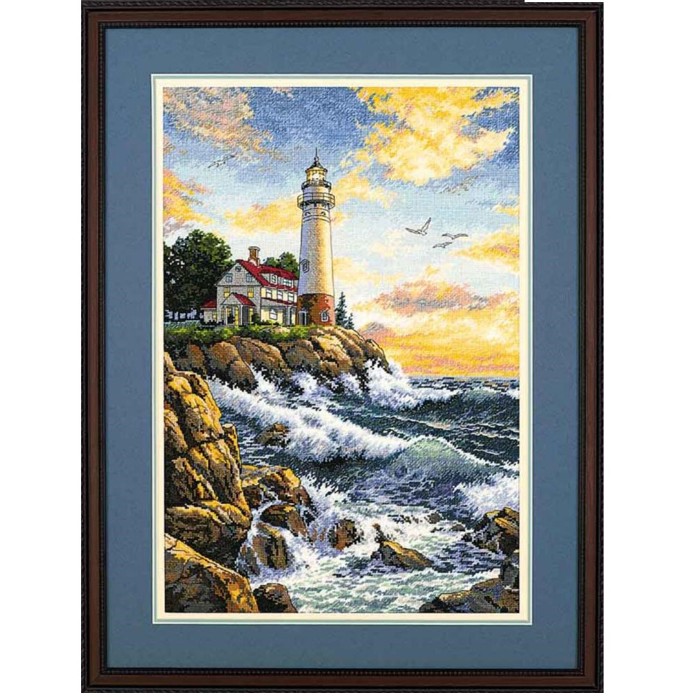 ROCKY POINT, Counted Cross Stitch Kit, 18 count ivory Aida, ΔΙΑΣΤΑΣΕΙΣ, Gold Collection (03895)