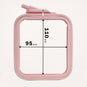 Rectangular embroidery hoop with screw, made of plastic by Nurge.