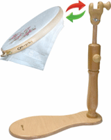 190-1 Nurge Adjustable Wooden Embroidery Seat Stand - Leo Hobby