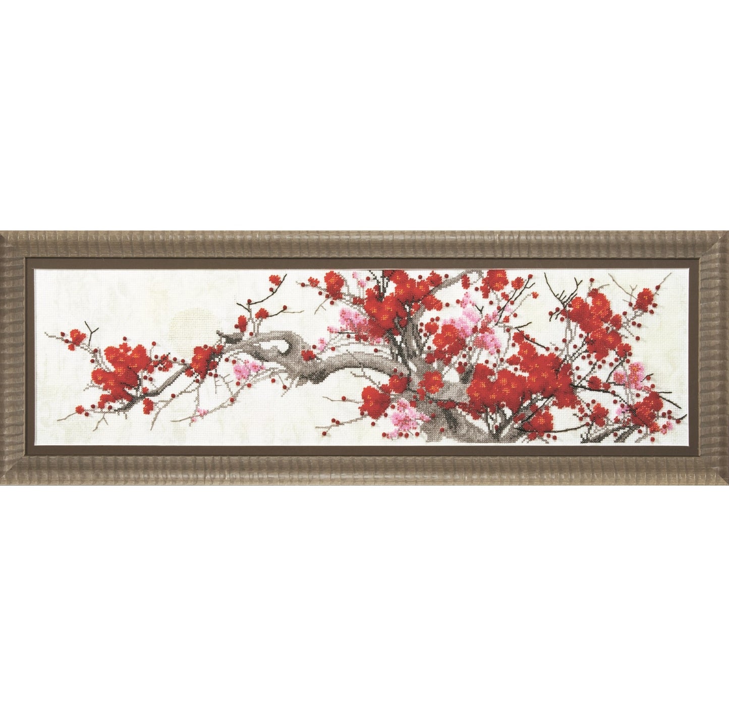 ORIENTAL CHERRY, Counted Cross Stitch Kit, 14 count Aida, MOMENTOS MAGICOS (M-201)