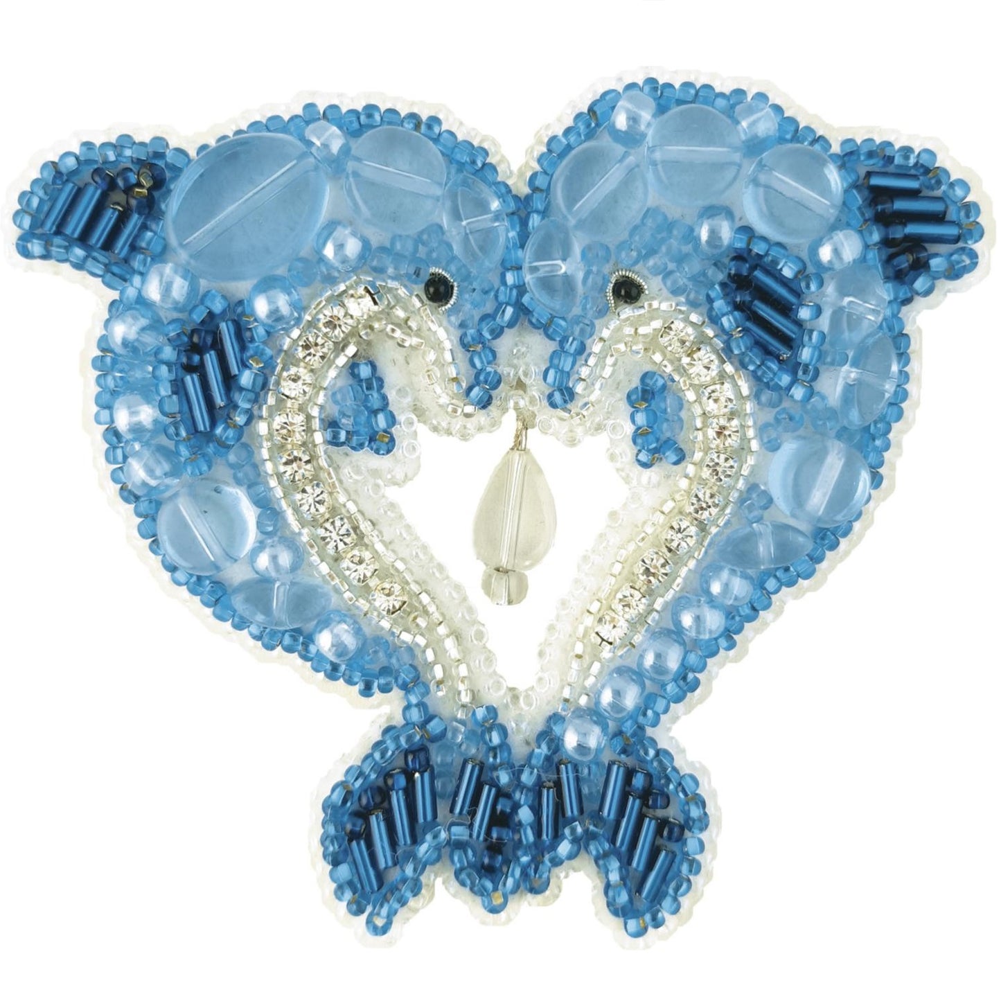 BP-280 Komplet za izradu perli za izradu broša Crystal Art "Dupini"