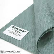 Zweigart Precut Stern-Aida color 594 Misty Blue, Fabric Cut 48 x 53 cm (19" x 21") 14 ct (3706/594)