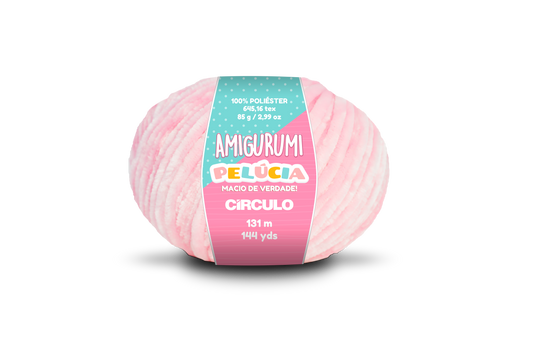 Circulo AMIGURUMI PELUCIA 100% Polyester Yarn 131 m - 85 g, Color Sweetness (400777-3046)