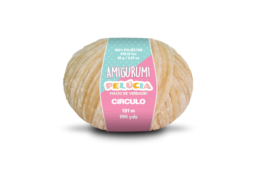 Circulo AMIGURUMI PELUCIA 100% Polyester Yarn, Color Almonds (400777-7650)