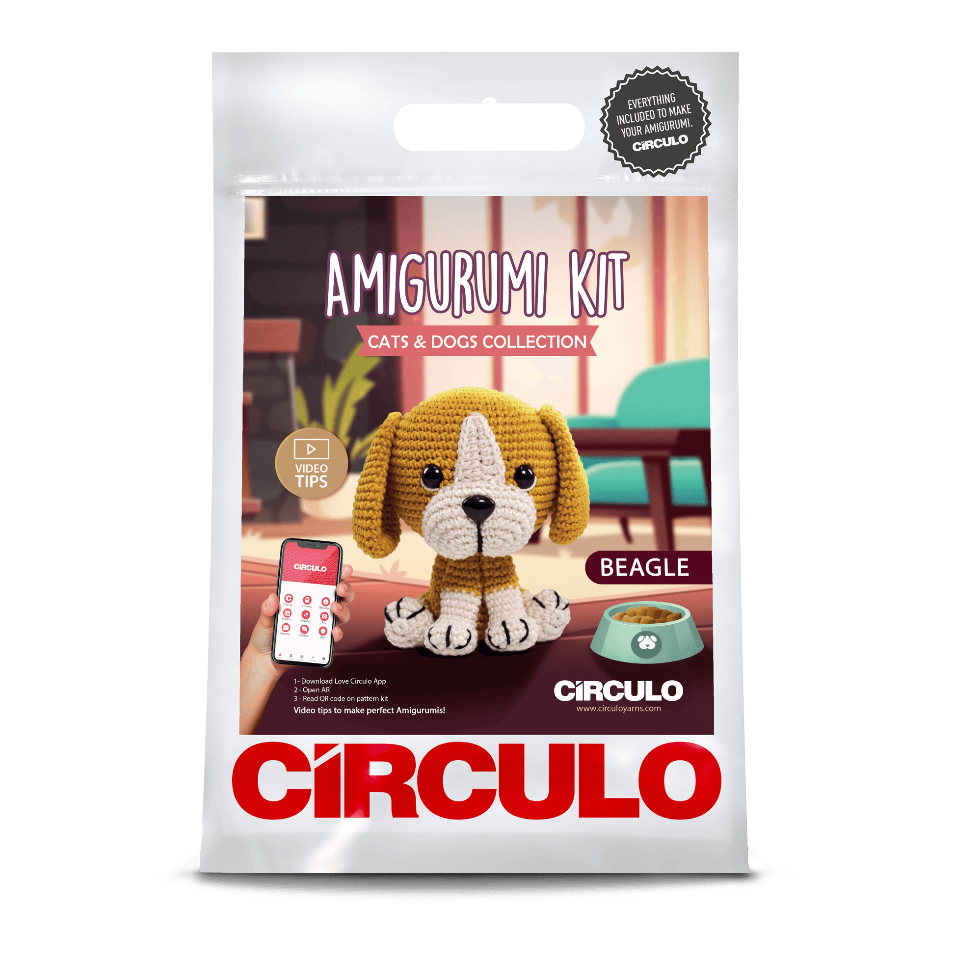 Circulo Amigurumi Kits Cats and Dogs BEAGLE 01 - Leo Hobby