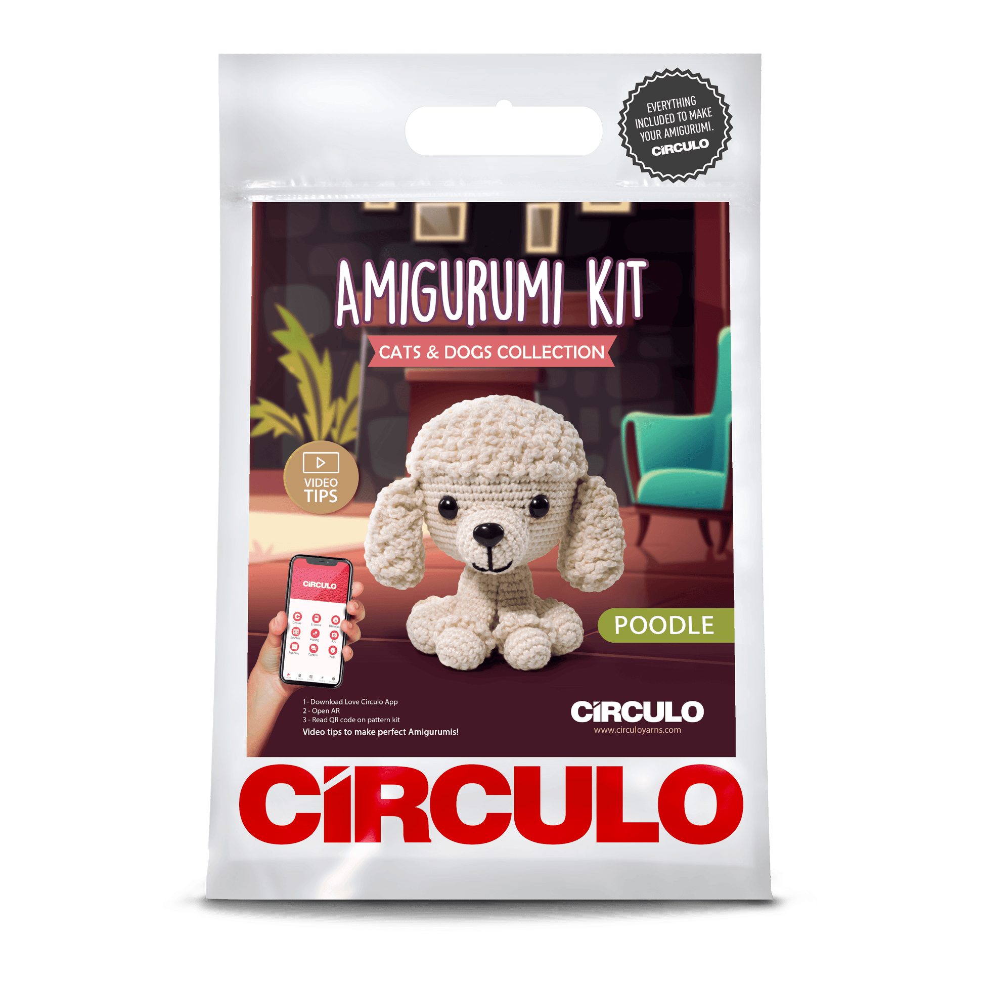 Circulo Amigurumi Kits Cats and Dogs POODLE 03 - Leo Hobby