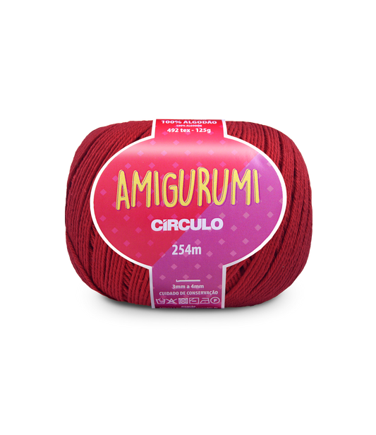 Circulo AMIGURUMI (EXP) 100% Cotton Yarn Circulo Red Color (363162-3402)