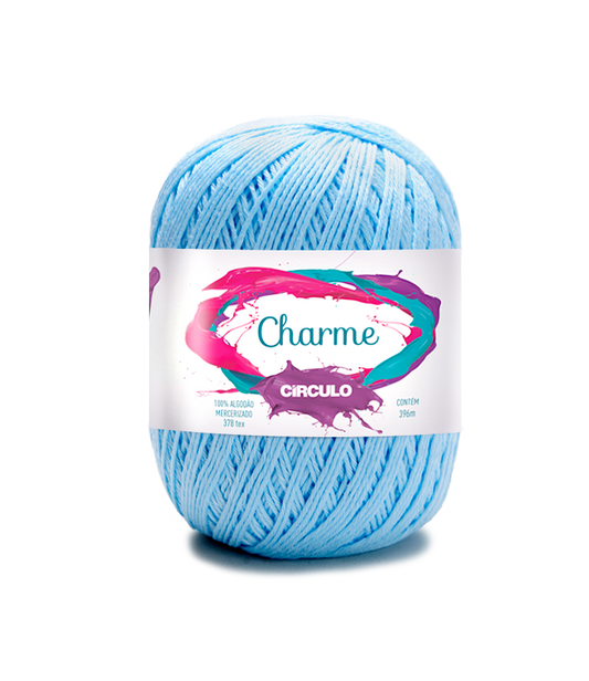 Circulo CHARME yarn 100% Cotton yarn 396m - 150g, Color Candy Blue (306100-2012)