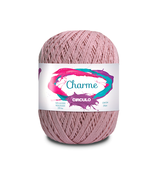 Circulo CHARME yarn 100% Cotton yarn 396m - 150g, Color Antique Pink (306100-3227)