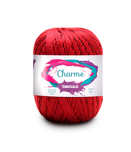 Circulo CHARME yarn 100% Cotton yarn 396m - 150g, Color Circulo Red (306100-3402)