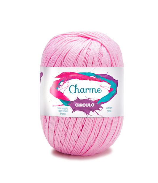 Circulo CHARME yarn 100% Cotton yarn 396m - 150g, Color Candy Pink (306100-3526)