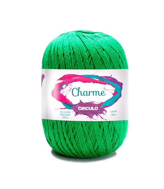Circulo CHARME yarn 100% Cotton yarn 396m - 150g, Color Brazilian Green (306100-5767)