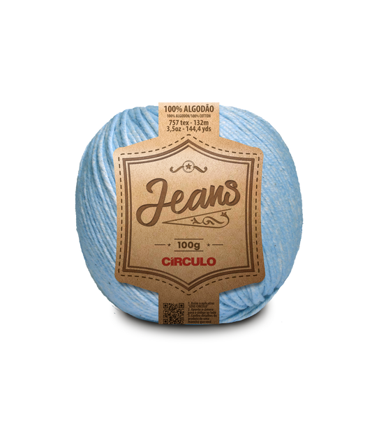 Circulo JEANS 100% Cotton yarn 132m - 100g, Color Light Blue (387851-8740)