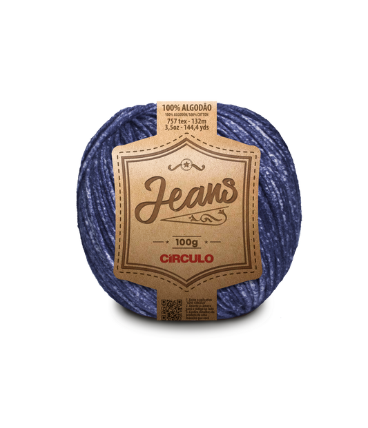 Circulo JEANS 100% Cotton yarn 132m - 100g, Color Azure (387851-8742)