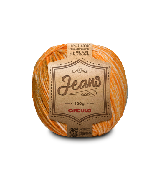 Circulo JEANS 100% Cotton yarn 132m - 100g, Color Dark Cheddar (387851-8747)