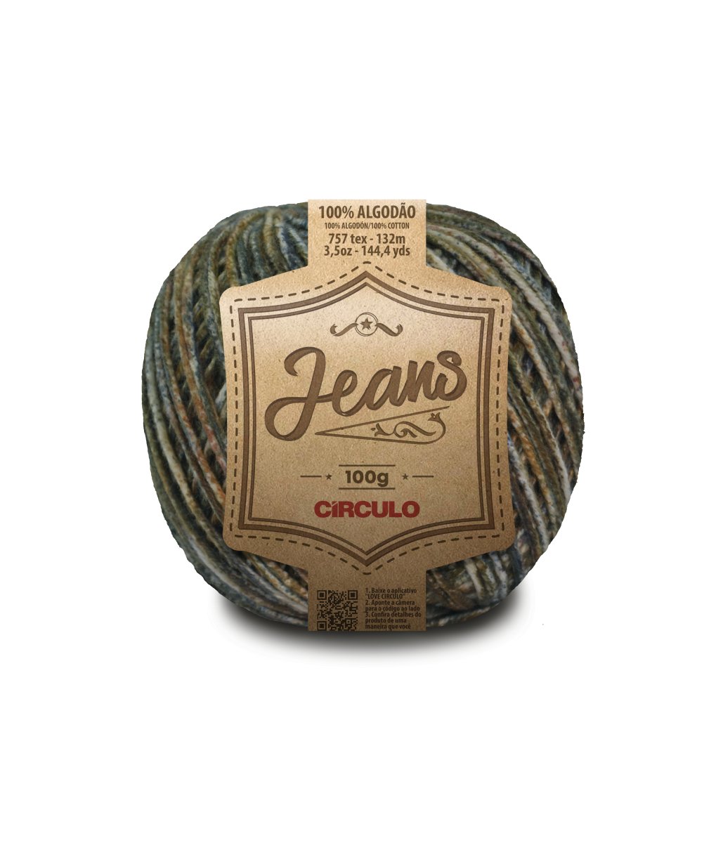 Circulo JEANS 100% Cotton yarn 132m - 100g, Color Afrobeat (387851-9416)