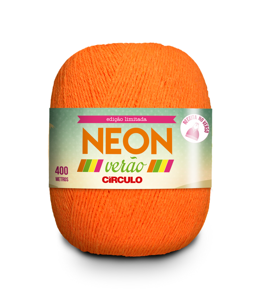 Circulo NEON VERAO yarn 50% Cotton 50% Polyester 406m - 150g, Color Neon Orange (337005-4270)