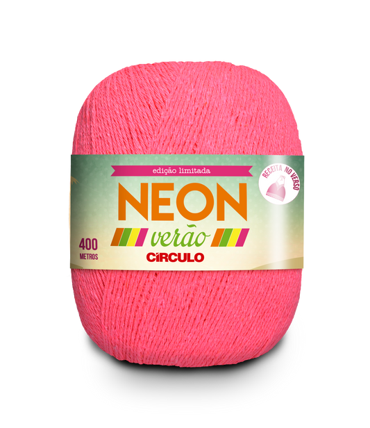 Circulo NEON VERAO yarn 50% Cotton 50% Polyester 406m - 150g, Color Neon Pink (337005-6372)