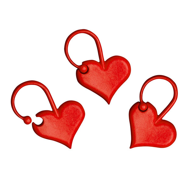 addiLove Stitch Markers - Set of 6 Heart - Shaped Markers for Knitting - Leo Hobby Marketplace