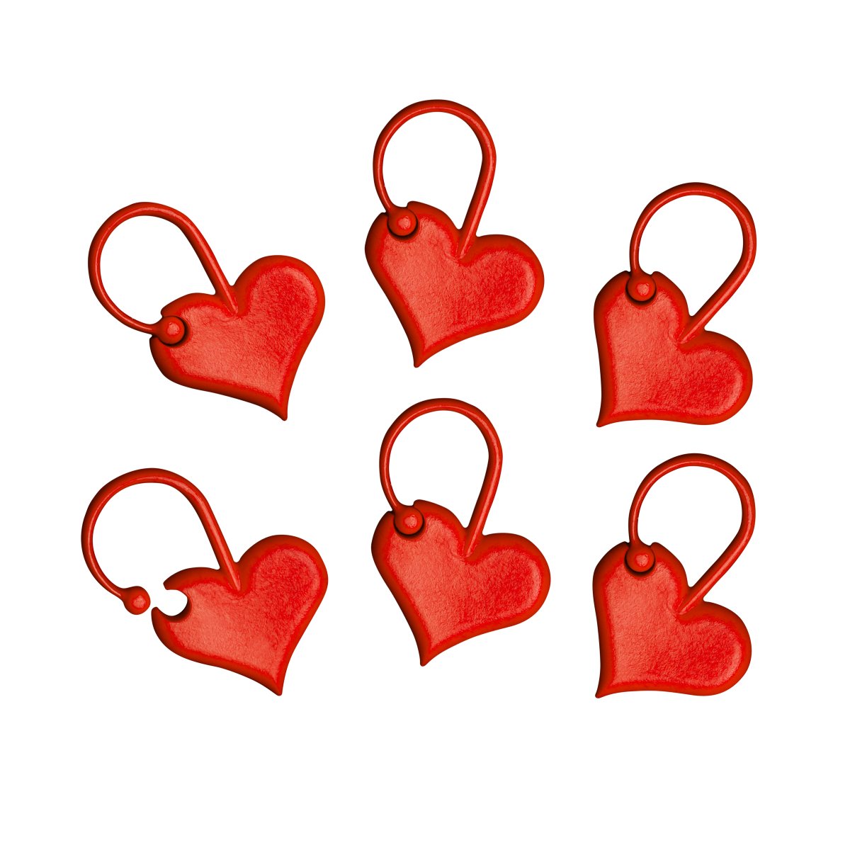 addiLove Stitch Markers - Set of 6 Heart - Shaped Markers for Knitting - Leo Hobby Marketplace