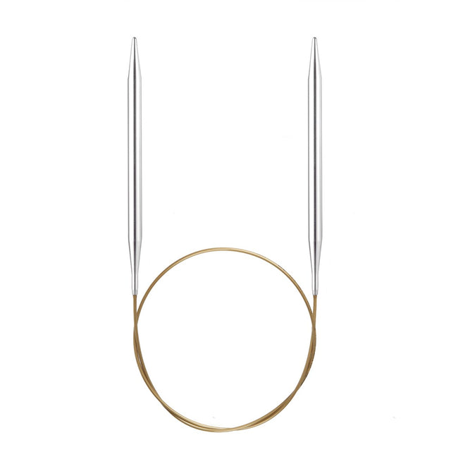 addiPremium Classic Circular Knitting Needles – Smooth Brass Tips, Gold Cable, Handcrafted in Germany - Leo Hobby Marketplace