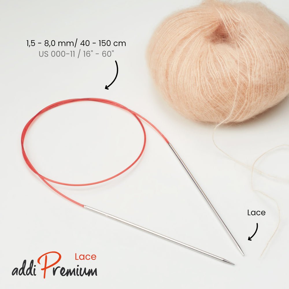 addiPremium Lace Circular Knitting Needle - Perfect for Fine Yarns and Patterns - Leo Hobby Marketplace