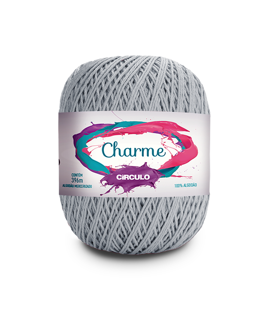 Circulo CHARME yarn 100% Cotton yarn 396m - 150g, Color Grey (306100-8008)
