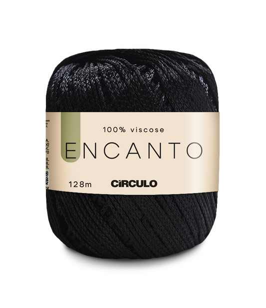 Circulo Encanto 100% Viscose 128m - 100g, Color 8990 - Black (306126-8990)