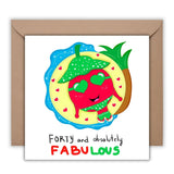 Forty Birthday Greeting Card, 40th bday Cards, 40 and Fabulous, Funny Cherry Postcards for her - Leo Hobby Marketplace