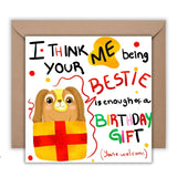 Funny Best Friend Card, Dog Years Card, Dog Birthday Card, Dog Lover Card, Rude Birthday Card, Card Bestie, Square Postcards - Leo Hobby Marketplace