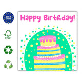 Happy birthday Cake Card, Greeting Birthday Card for girlfriend, sister - Leo Hobby Marketplace