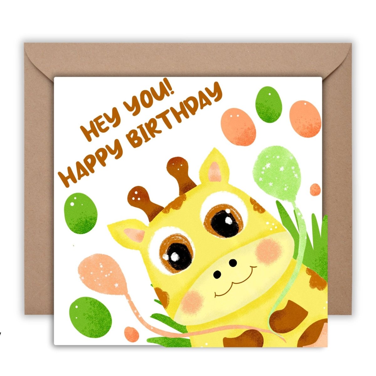 Hey you! Happy Birthday, Best Friend, Card for Kids, Cute Friendship, Card Boyfriend Girlfriend - Leo Hobby Marketplace