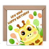 Hey you! Happy Birthday, Best Friend, Card for Kids, Cute Friendship, Card Boyfriend Girlfriend - Leo Hobby Marketplace