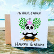 Inhale, Exhale – Happy Birthday Panda Meditation Card | Mindfulness Zen Greeting for Yoga Lovers & Wellness Gifts - Leo Hobby Marketplace