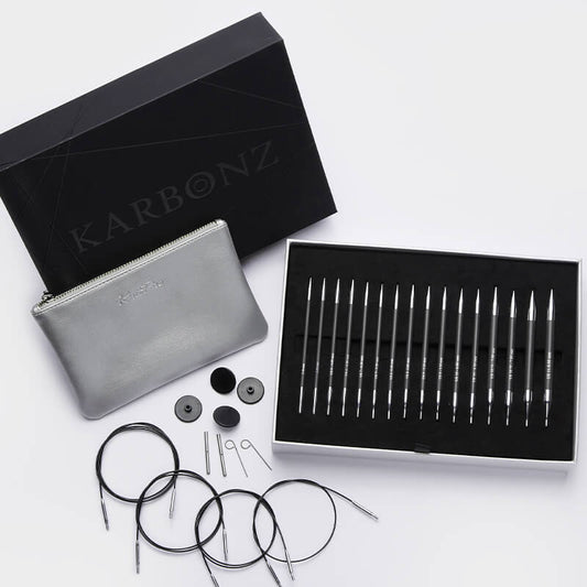 KnitPro Karbonz Interchangeable Needles Set, Gift Set, Box of Joy Set (41630)