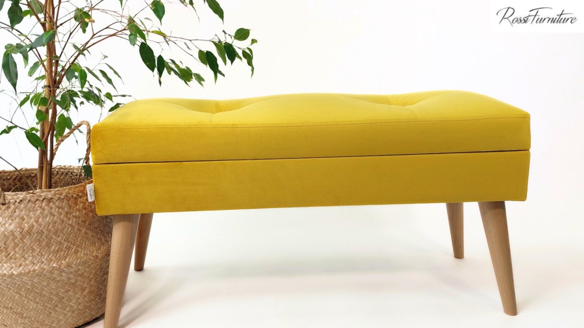 LOVARE Upholstered Bench with Clipboard by Rossi Furniture Stylish & Functional Seating - Leo Hobby Marketplace