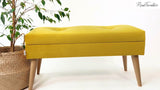 LOVARE Upholstered Bench with Clipboard by Rossi Furniture Stylish & Functional Seating - Leo Hobby Marketplace