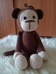 Handmade Macaco Fred Amigurumi – Adorable Crochet Monkey Toy for Kids & Collectors