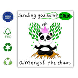 Panda Buddha Meditation Card, Sending You Calm, Encouragement and Support Greeting, Difficult Times Cards - Leo Hobby Marketplace