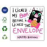 Printed Birthday Card, Funny Cat Birthday for Friend, Mom, Dad, Greeting Cards with Envelope, Kitty Postcards - Leo Hobby Marketplace