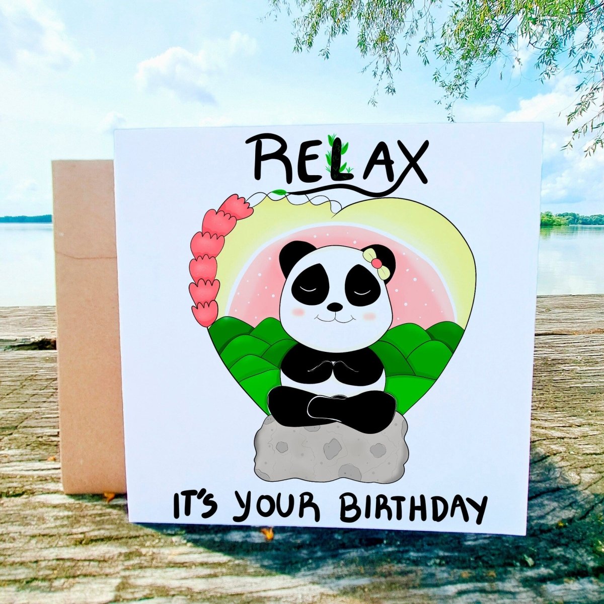 Relax, It's Your Birthday – Wellness Yoga & Meditation Greeting Card | Motivational Gift for Best Friends & Coworkers - Leo Hobby Marketplace