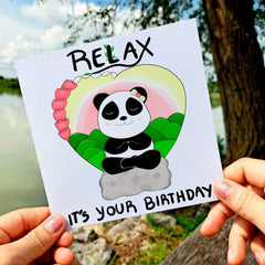 Relax, It’s Your Birthday – Yoga & Meditation Greeting Card, Motivational Birthday Gift for Best Friends & Coworkers