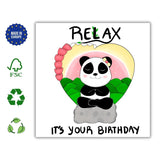 Relax, It's Your Birthday – Wellness Yoga & Meditation Greeting Card | Motivational Gift for Best Friends & Coworkers - Leo Hobby Marketplace