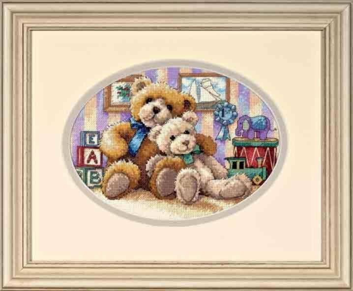 WARM & FUZZY, Counted Cross Stitch Kit, 18 count ivory Aida, DIMENSIONS, Gold Collection (06955) - Leo Hobby