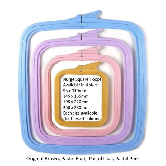 Nurge Square (Rectangular) Plastic Embroidery Hoops with Screw