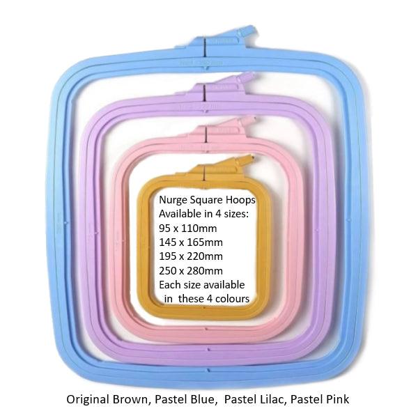 Nurge Square (Rectangular) Plastic Embroidery Hoops with Screw - Leo Hobby