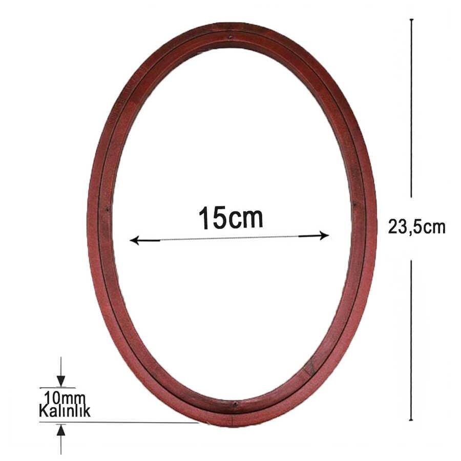 Nurge Wood Effect Plastic Embroidery Hoop Screwless Oval Brown / Bronze | 170-7