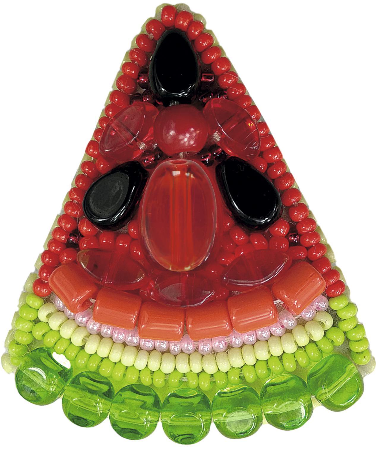 BP-201 Kit de abalorios para crear broche Crystal Art "Sandía"